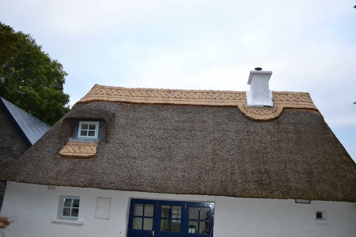 completed thatch exterior finish